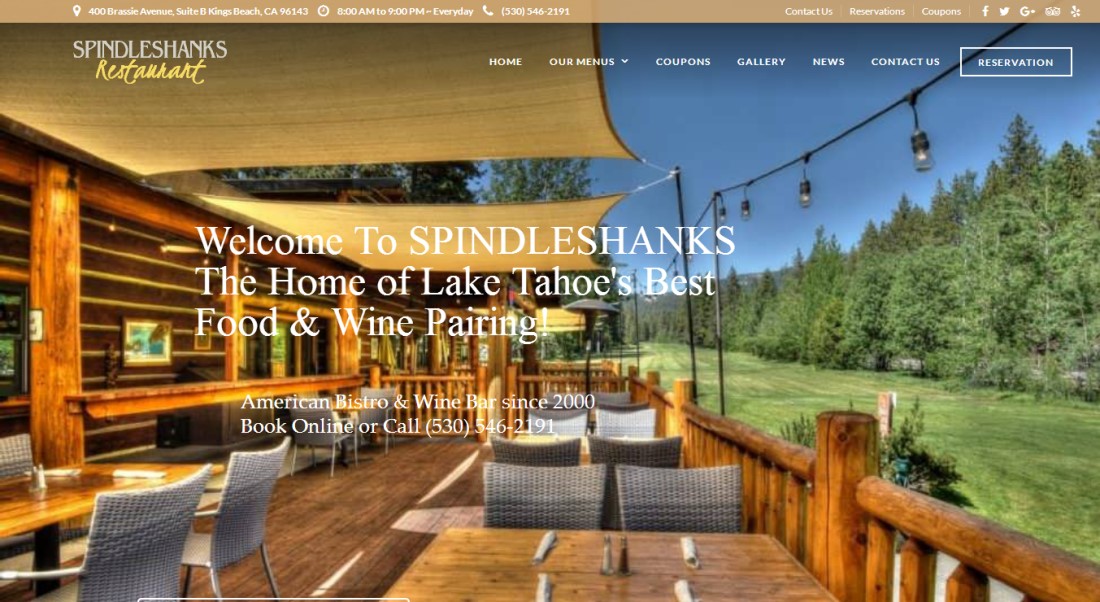 Spindleshanks Tahoe Restaurant
